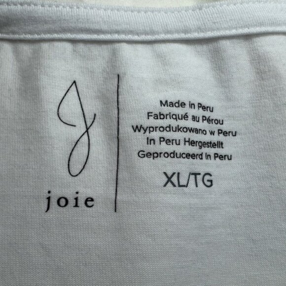 Joie White & Black Striped Boat-Neck Top – Size XL - Picture 3 of 3